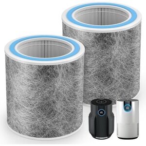 2 Pack HP102 Replacement Filter Compatible with Shark HP102 HP102PET HC452 HP132